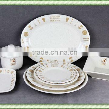 melamine dinnerware set with restaurant