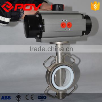 DN50 PTFE wafer 304 pneumatic butterfly valve