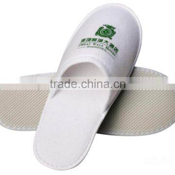 hotel disposable close toe velour slippers for children