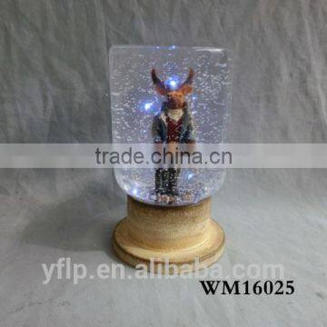 2016 Hot Sales Special Shaped Animal Portrait Snow Globe With LED Light photo-4