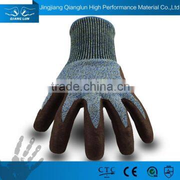 HPPE yarn for knitting nitrile coatedx labor work gloves