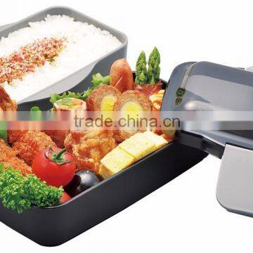 PRANZO Dome Two-tiered Lunchbox 850ml Black Kitchen Plastic photo-2