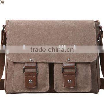 Made in China High Quality Men's Vintage Canvas Messenger Shoulder Bag Crossbody Sling School Bags Satchel photo-3