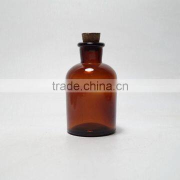 Wholesale Amber Glass Bottle With Cork For Potion