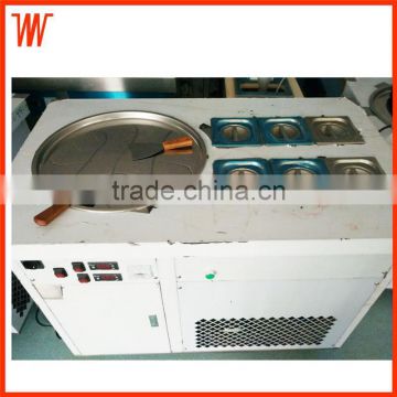 Round Single pan fried ice cream machine