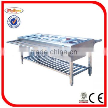 Electric hot bain marie with shelf