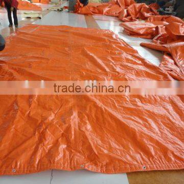 Orange gas proof tarpaulin with foam , insulated tarp concrete curing blanket