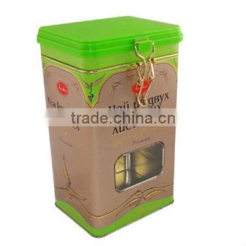 coffee tin box with plastic lid