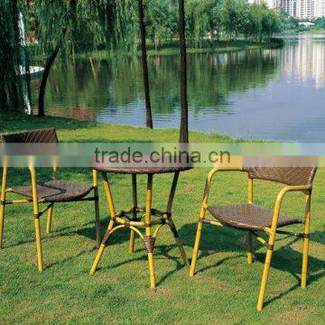 Bamboo look Outdoor Graden Wicker table and chairs L80503-4