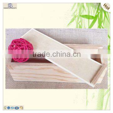 Small Solid Three Compartments Wooden Cufflink Tool Box photo-4