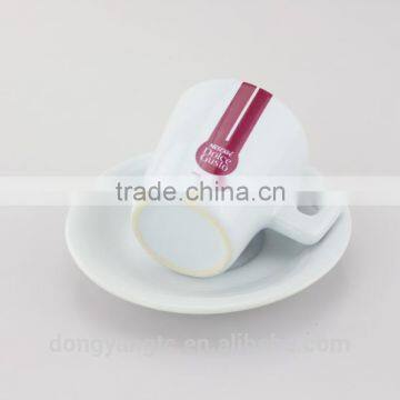 Custom Logo Wholesale Ceramic Coffee Cup and Saucer Set
