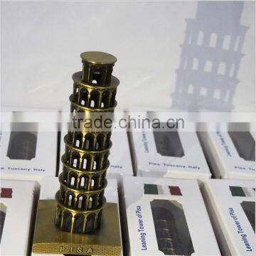 Zinc alloy souvenir leaning tower of pisa