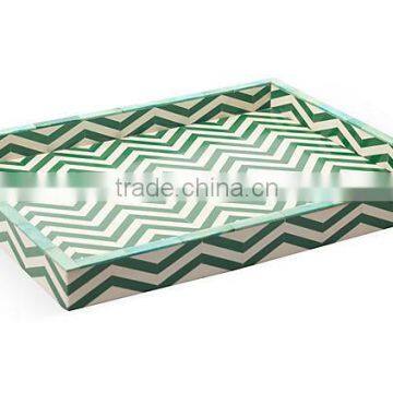 High quality best selling zig zag designed serving Rectangle Tray