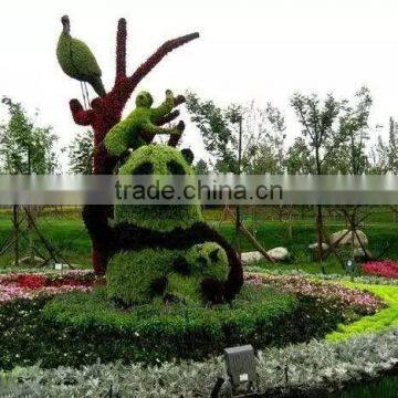 life size large top party artificial landscape uv resin plastic animal leaf alphabet panda statue E08 23o12