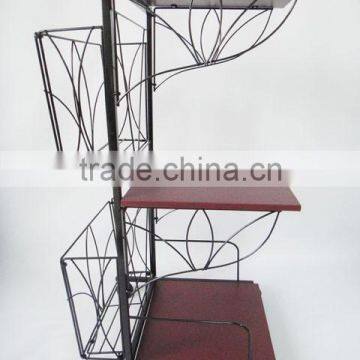 Multi-Function 3 tiers Removable sofa side table Rolling magazine table