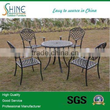 4chairs+1 table Cast aluminum patio furniture SCAF014