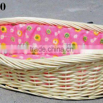 Large Oval Step-In Wicker Baskets for Dogs photo-3