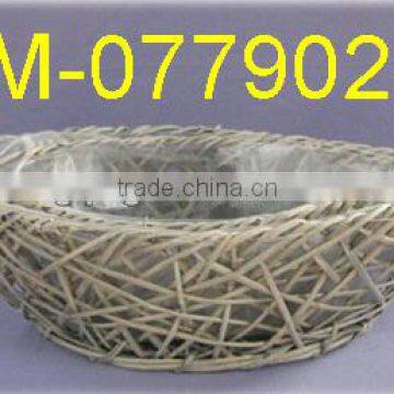 Boat Shape Willow Basket for Garden Planter