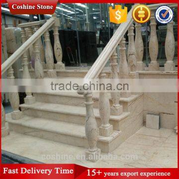 Popular fashion polished natural stone sofita beige marble staircase