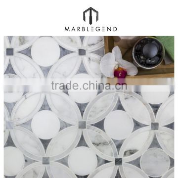 Bespoke Elegance Flower marble carrara mosaic tiles for home