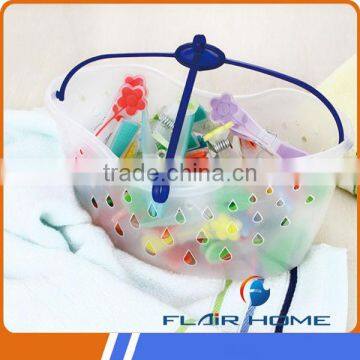 hot selling household plastic basket with clothes peg clips