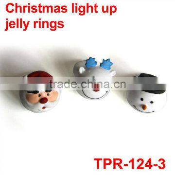 Christmas light up Ring/plastic toys /Christmas ring/ring with LED inside