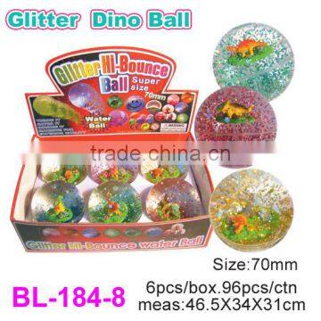 Promotional Glitter Dinasaur Bounce Ball/Hi Glitter Bounce Ball