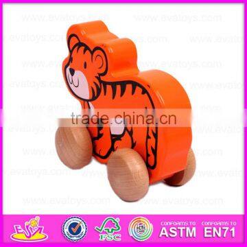 2015 Cheap Pull and Push Toy for Kids,Children Cartoon Animal Pull Line Toy,Mini Funny Wooden Toy Pull Cart With String W05B077 photo-4