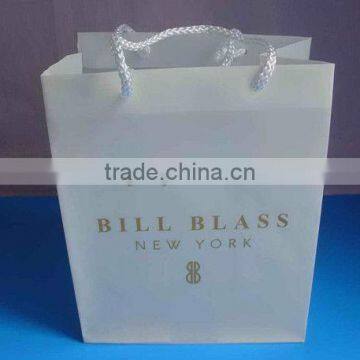 custom plastic rope handle block bottom shopping bags with logo