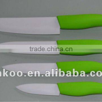 Factory in Yangjiang 4 Pieces PP+TPR Handle Zirconia Ceramic Knife