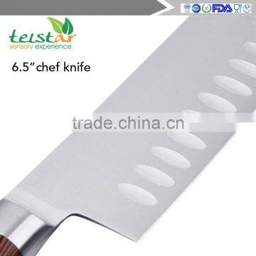 6.5 -inch Colour Wood Handle Vegetables Santoku Knife photo-6