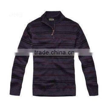 100% cashmere men's stripes pullover sweater