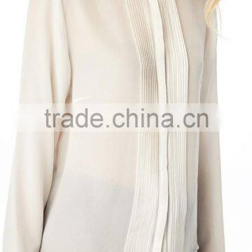 Silk Cotton Woman Fashion Tops Ladies Office White Shirts photo-3