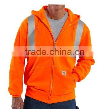 Men's High-Visibility Hooded Zip-front Safety Jacket SLJ001