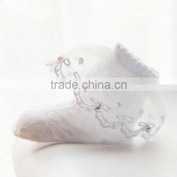 Individually Package Summer Baby Mesh Pearl Lace Cotton Thin Socks photo-4