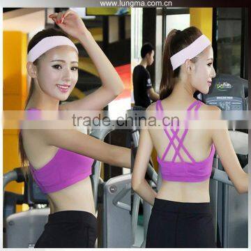 Customized Logo Fitness Woman Sublimation Dri Fit Custom Made Sports Bra