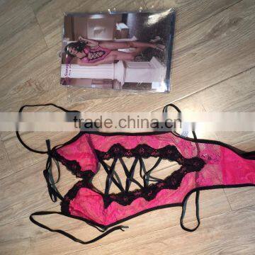 Hot Black Rose Red Erotic Lingerie Sexy See Through Women Underwear photo-3