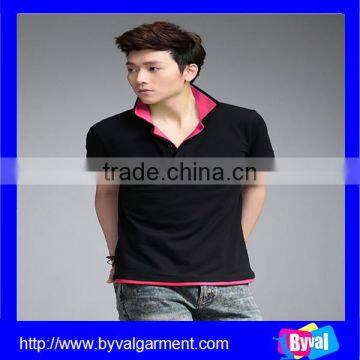 OEM100%Cotton Black Plain Polo Shirts for Man High Quality photo-3