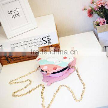 Bright Shining&healthy pu Material Kids Purse With Zipper Ice Cream Shape Girl photo-4