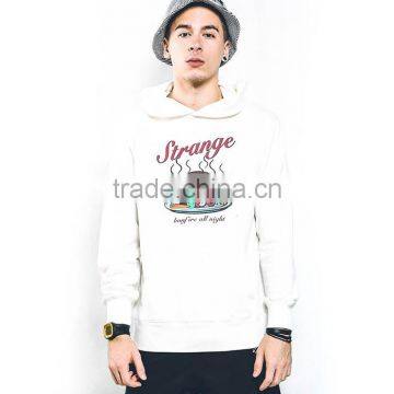 2016 white fashion printed oversized hoodie