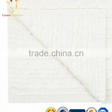 100% Cashmere Knitted Wholesale Baby Blanket photo-6