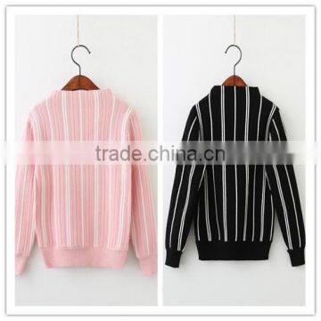 2-6 years Wholesale 2017 New Fashion Winter Girls Knitted Striped Sweater Long Sleeve High Quality Pullover Girls Sweaters