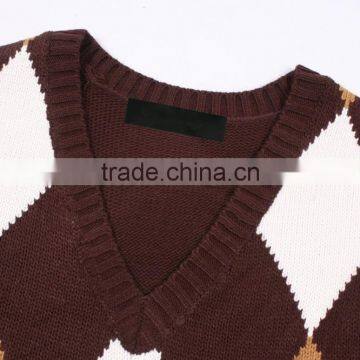 Diamond Sleeveless Sweater Knitting Pattern For Men photo-3