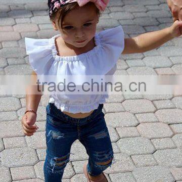 S17440A 2017 Wholesale Children Boutique Clothing Ruffle Outfit for Kids photo-3