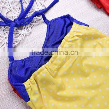 S60676B 2017 Baby Girl One Piece Swimsuit Kids Set Children Swimming Dot Beach Clothing photo-2