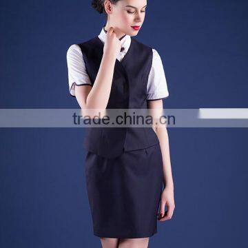 5 colours available chantilly and slim fit wholesale formal airline uniforms of women