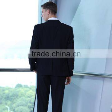 Black Two Buttons Design for Man Wedding Suits Coat Pant Men Suit photo-6