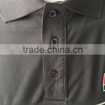 Hot Sale Plain Black Polyester Short Sleeve Safety Custom Triangle Hem Polo Shirt photo-4