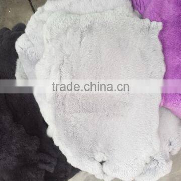 Wholesale single cream color grey winter beaver rabbit skin quality rabbit hair DIY following from dedicated