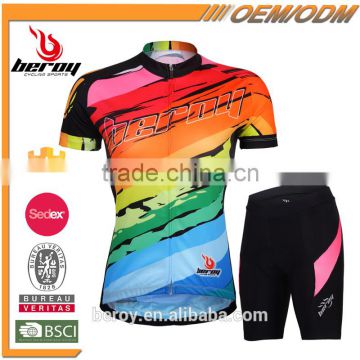 BEROY bicycle cycling fitness apparel,bicycling racing clothing with moisture wicking pad